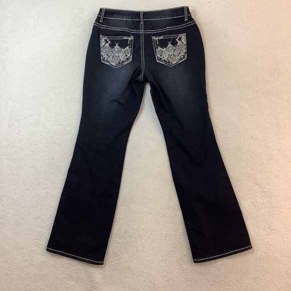 Rockin Denim Jeans Bootcut Womens Size 12 High-Rise Blue Denim Five Pocket Pant - Picture 5 of 10